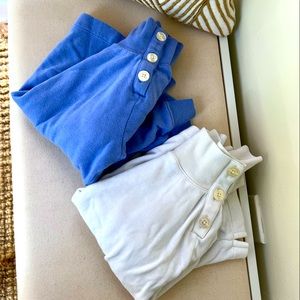 Girls Crewcuts size 6-7 bundle sweater fleece sweatshirt button neck blue white